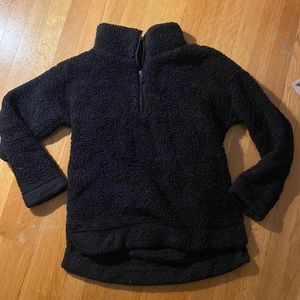 Black sherpa quarter-zip, size medium, Jones New York brand